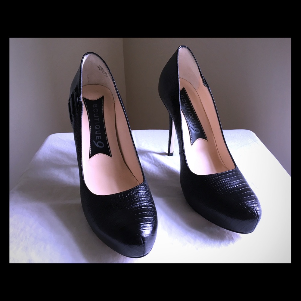 Boutique9 Faux Alligator High Heel Pump